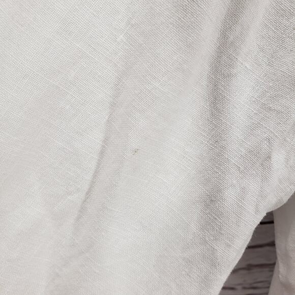 Chico's White 100%Linen Full Zip Front Pockets Long Sleeve Jacket Size 0 - Picture 6 of 13